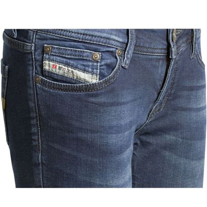 John Doe BETTY HOGE LENGTE 32 Jean Moto - Slim - Zwart / Blauw