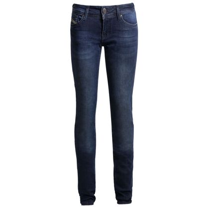 John Doe BETTY HOGE LENGTE 32 Jean Moto - Slim - Zwart / Blauw Ref: JDE0242 