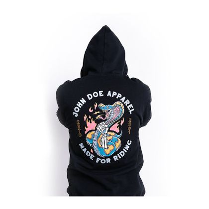 Sweat John Doe HOODIE SNAKE II - Noir