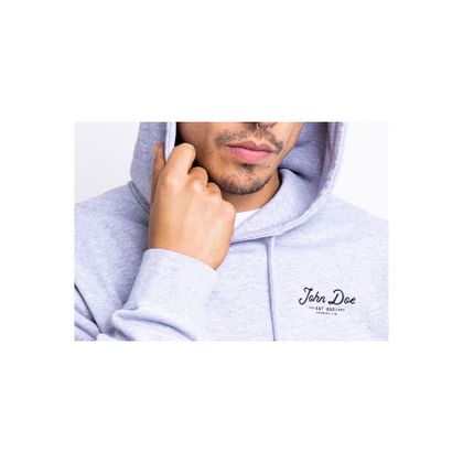 Sweat John Doe HOODIE JD LETTERING - Gris