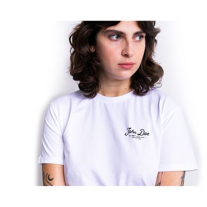 John Doe JD LETTERING Kurzärmeliges T-Shirt - Weiß