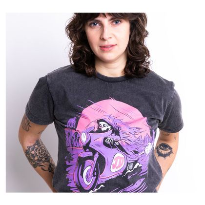 John Doe PALM Kurzärmeliges T-Shirt - Schwarz / Pinke