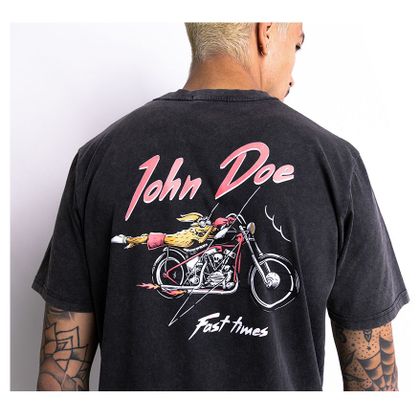 John Doe FAST TIMES Kurzärmeliges T-Shirt - Schwarz
