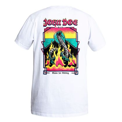 T-Shirt manches courtes John Doe SNAKE ON FIRE - Blanc