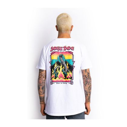 T-Shirt manches courtes John Doe SNAKE ON FIRE - Blanc