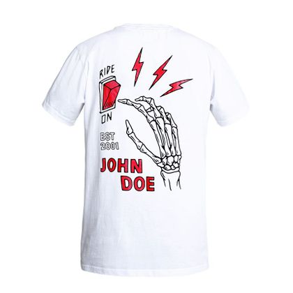 Maglietta maniche corte John Doe LIVE RIDE ON - Bianco