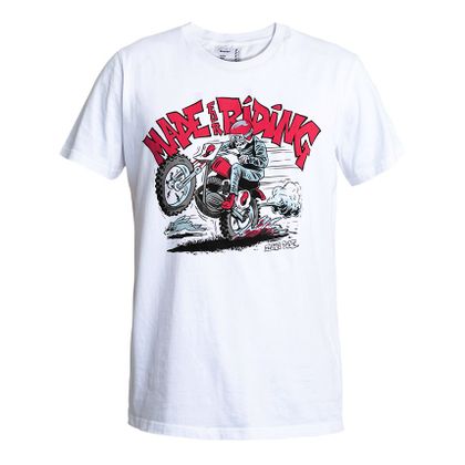 T-Shirt manches courtes John Doe WHEELIE - Blanc Ref : JDE0276 