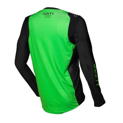 Camiseta de motocross JUST1 J-FLEX ARIA FLUO GREEN / BLACK 2021