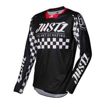 Camiseta de motocross JUST1 J-FORCE RACER BLACK / WHITE 2022 Ref : JS0129 