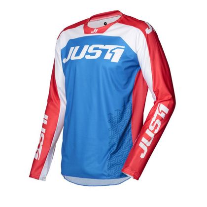 Camiseta de motocross JUST1 J-FORCE TERRA BLUE / RED / WHITE 2021 Ref : JS0127 
