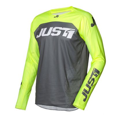 Camiseta de motocross JUST1 J-FORCE TERRA DARK GREY/ FLUO YELLOW 2021 Ref : JS0182 