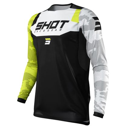 Camiseta de motocross Shot CONTACT - CAMO NEON YELLOW 2022 Ref : SO2076 