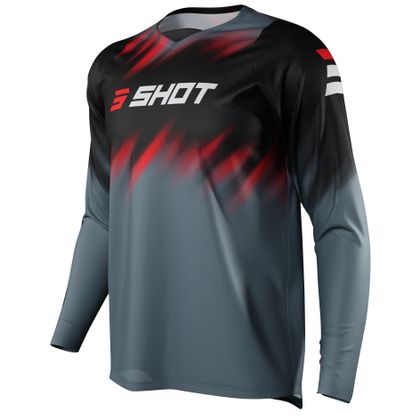 Camiseta de motocross Shot DEVO VERSUS - BLACK RED 2022 - Negro / Rojo Ref : SO2125 
