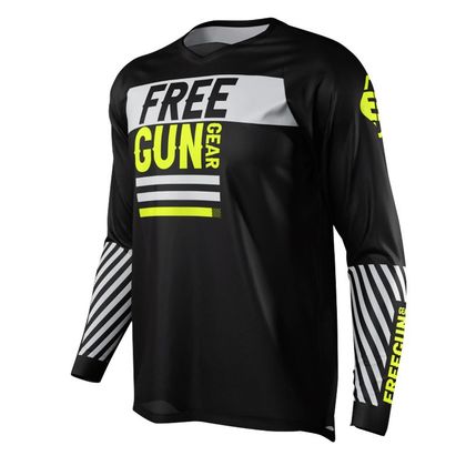 Camiseta de motocross Shot by Freegun DEVO DANGER BLACK 2022 - Negro Ref : FRG0364 
