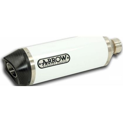 Silencioso Arrow Aluminio blanco Street Thunder terminación de carbono