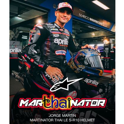 Alpinestars S-R10 MARTHAINATOR Integraalhelm - Blauw / Zwart