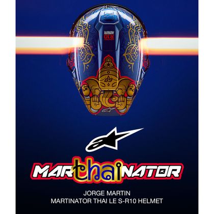 Alpinestars S-R10 MARTHAINATOR Integraalhelm - Blauw / Zwart