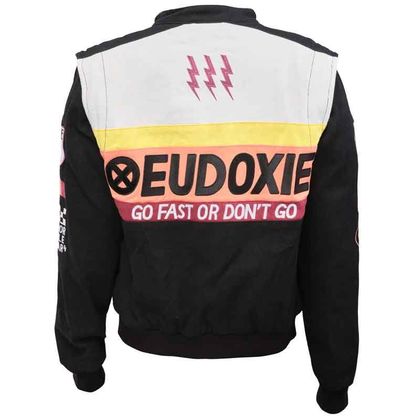Eudoxie JN RACING PRO Motorradjacke - Schwarz / Weiß