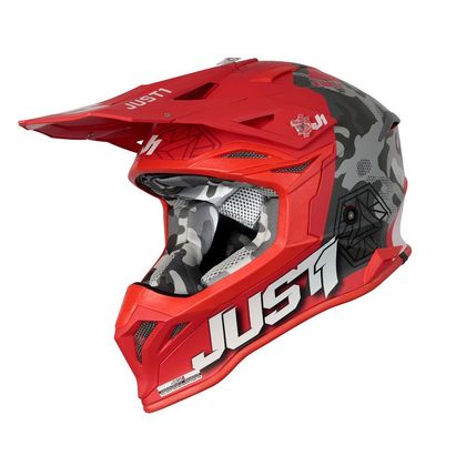 Casco de motocross JUST1 J39 KINETIC GREY CAMO/RED MATT 2022 Ref : JS0154 