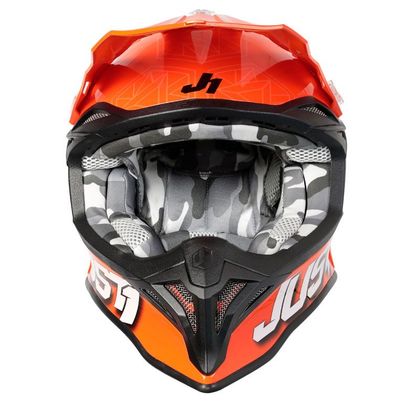Casco de motocross JUST1 J39 KINETIC GREY CAMO/FLUO ORANGE MATT 2022