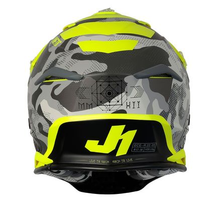 Casco de motocross JUST1 J39 KINETIC GREY CAMO/FLUO YELLOW MATT 2022