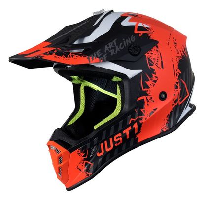 Casco de motocross JUST1 J38 MASK FLUO ORANGE/TITANIUM/BLACK MATT 2022 Ref : JS0162 
