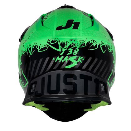 Casco de motocross JUST1 J38 MASK FLUO GREEN/TITANIUM/BLACK 2022