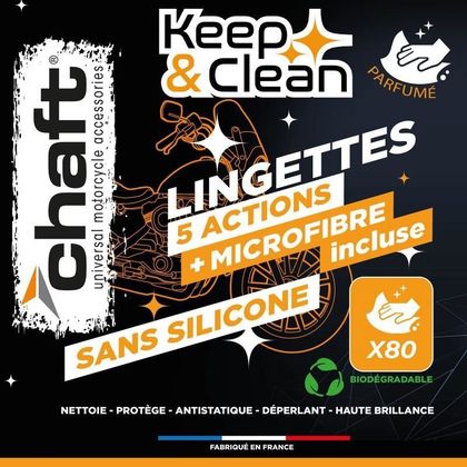 Lingettes Chaft Keep&clean 5 actions (80 lingettes) universel