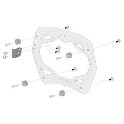 SW-MOTECH AERO ABS MET STEUN (2 x 25 Liter) Koffer - Zwart