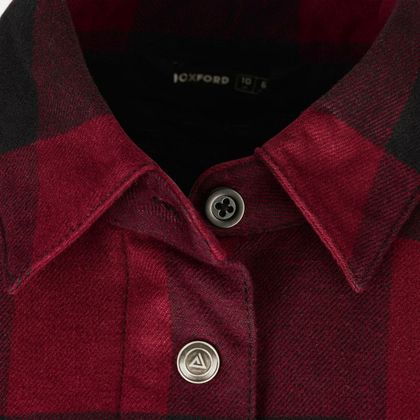 Surchemise Moto Oxford KICKBACK 2.0 - Noir / Rouge