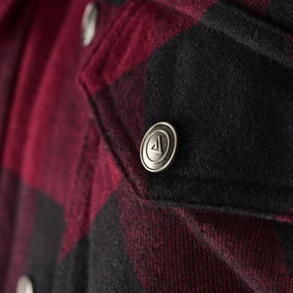 Surchemise Moto Oxford KICKBACK 2.0 - Noir / Rouge