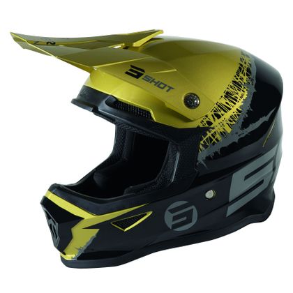 Casque cross Shot FURIOUS STORM KID - GOLD GLOSSY Ref : SO1962 