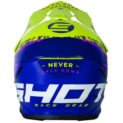 Casque cross Shot FURIOUS STORM KID - LIME NAVY GLOSSY