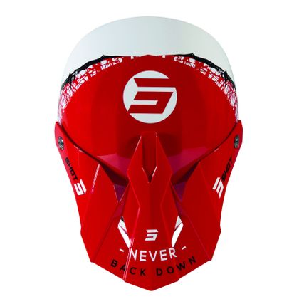Casque cross Shot FURIOUS STORM KID - RED WHITE GLOSSY