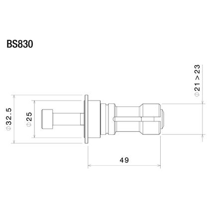 Soporte retrovisor Rizoma adaptador de retrovisor BS830B para contrapesos de manillar - Negro