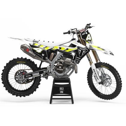 Kit déco RiderUnik GRIF - Blanc / Noir Ref : RU2653 / TRI-GRIF-3 TRIUMPH 250 TF 250-E - 2025 - 2026