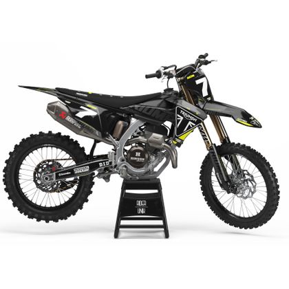 Kit déco RiderUnik SHAD - Noir / Jaune Ref : RU2657 / TRI-SHAD-3 TRIUMPH 250 TF 250-E - 2025 - 2026