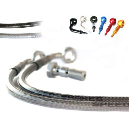 Tecnium SPEEDBRAKES Aviation Edelstahl/Gold Anschluss Bremsleitungssatz
