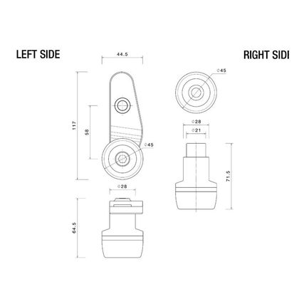Rizoma KIT ROLLEN Motorschutz - Grau