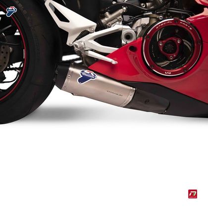 Termignoni DECAT KIT+ 2x TITANIUM DEMPERS - CNC ZWARTE ALUMINUM EINDKAP + UpMap Geluiddemper - Grijs