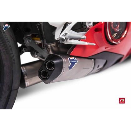 Termignoni DECAT KIT+ 2x TITANIUM DEMPERS - CNC ZWARTE ALUMINUM EINDKAP + UpMap Geluiddemper - Grijs