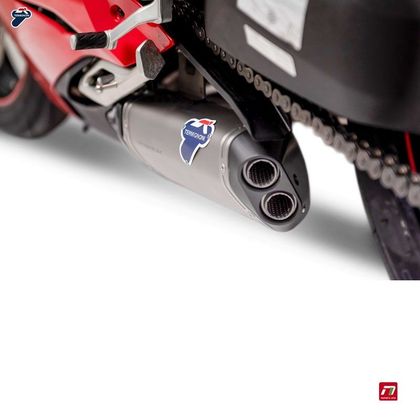 Termignoni DECAT KIT+ 2x TITANIUM DEMPERS - CNC ZWARTE ALUMINUM EINDKAP + UpMap Geluiddemper - Grijs