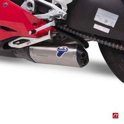 Termignoni DECAT KIT+ 2x TITANIUM DEMPERS - CNC ZWARTE ALUMINUM EINDKAP + UpMap Geluiddemper - Grijs