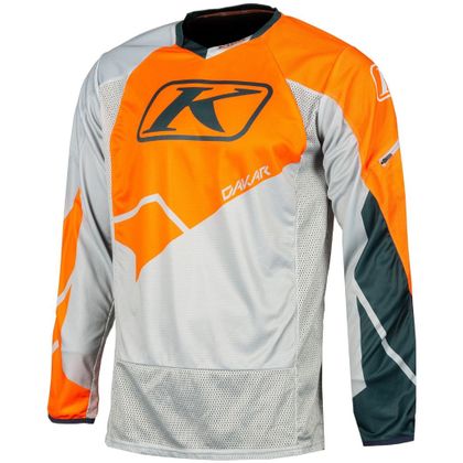 Camiseta de motocross KLIM DAKAR STRIKING PETROL 2022 - Naranja / Azul Ref : KLI0248 