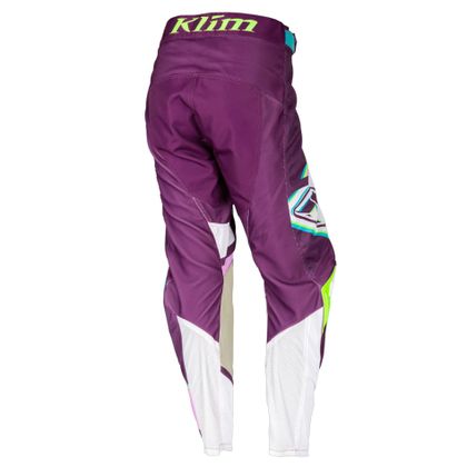 Pantalón de motocross KLIM WOMEN XC LITE SHATTERED PURPLE - FEMME 2022 - Violeta / Blanco