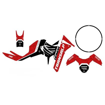 Kit déco RiderUnik KOUD - Rouge / Noir