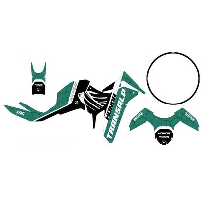 RiderUnik KOUD AQUA Decoratiekit - Blauw / Oranje