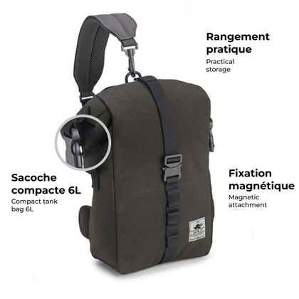 Kappa RB103R (6 liter) Tanktas - Zwart
