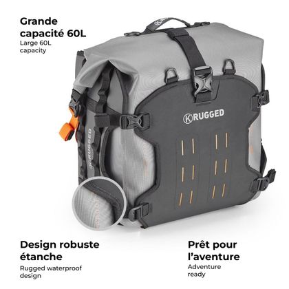 Kappa EA127 (2 x 30 liter) Zadeltassen Universeel - Zwart