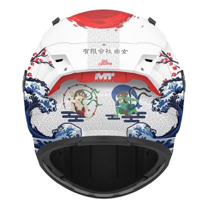 Casque intégral MT HELMETS KRE+ S - FIM YAMANAKA - Blanc / Rouge